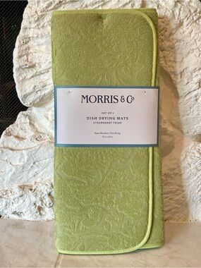 NWT Morris & Co Green Dish Drying Mats - Set of 2